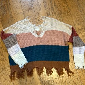 Ladies Miracle distressed sweater size M/L